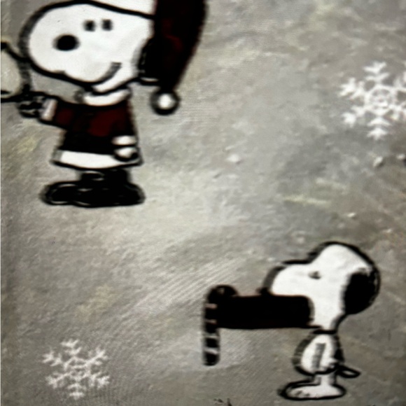 New Peanuts Charlie Brown Snoopy Xmas Queen Bedroom Sheets Doghouse Lights Gray - Picture 4 of 10